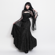 Twilight Siren Gothic Fishtail Maxi Skirt