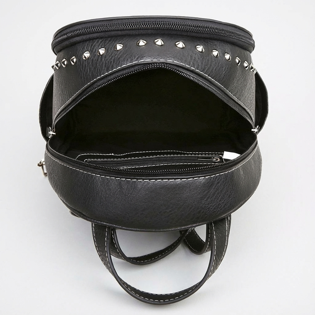Gothic Skull Women Backpack with Matching Wallet Set