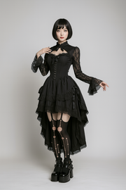Summer Dark Aesthetic Strapless Gothic Dress