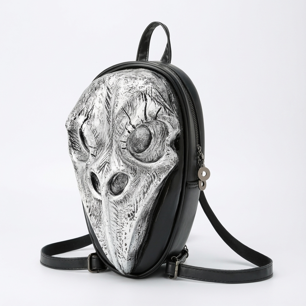 A Vintage Medieval-Style Backpack Designed Like a Plague Doctor'S Bag, Featuring a Bird Beak Design Made of Popular. This 3D Stereoscopic Backpack Is Suitable for Both Men And Women, Embodying a Fashionable New Trend with Rivet Punk And Gothic Casual Elem