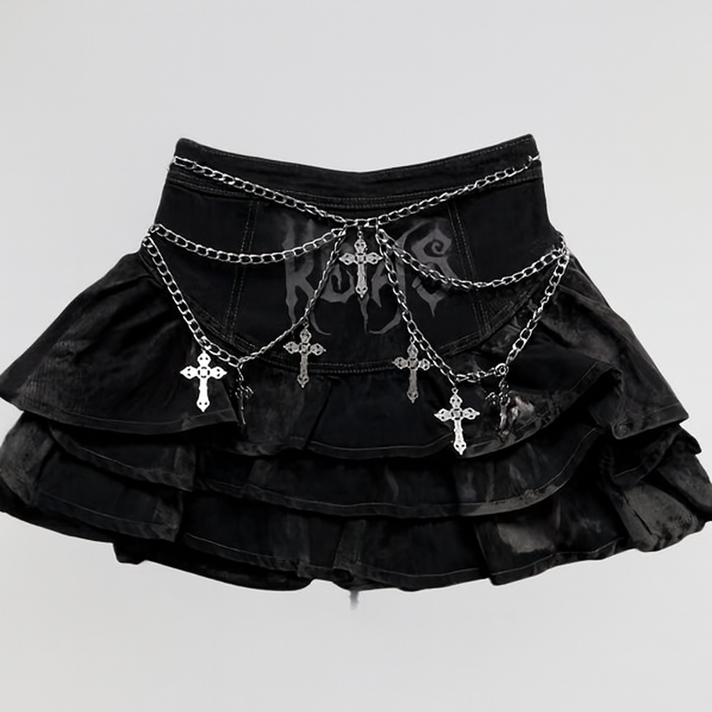 1pc Women's Cross Waist Chain Waist Ornament Small Crowd Versatile Temperament Cool Punk Hot Girl Personality Waist Chain Body Chain Suitable for Small Crowd Fashion Matching