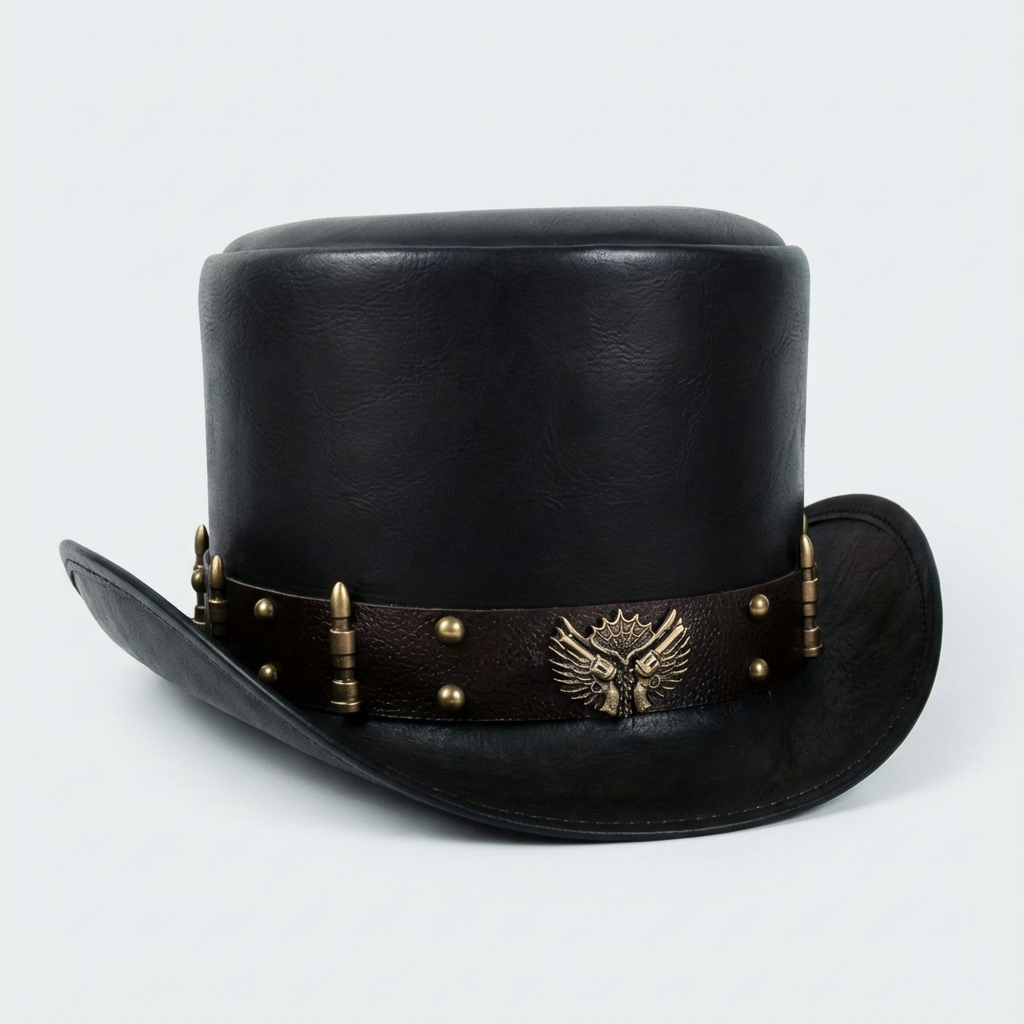 Three Sizes of Faux Leather Hats for Men And Women, Presidential Style.