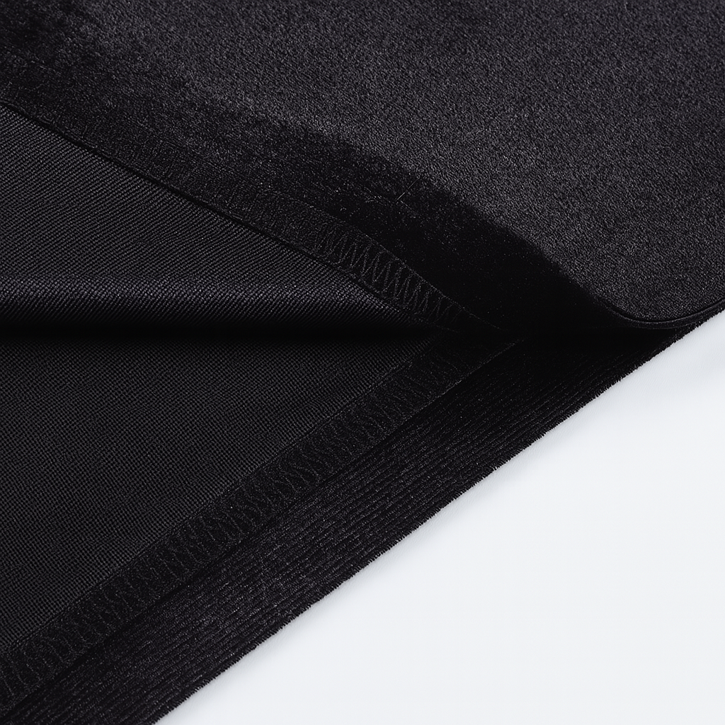 Witchy High Waist Slit Skirt in Black Velvet