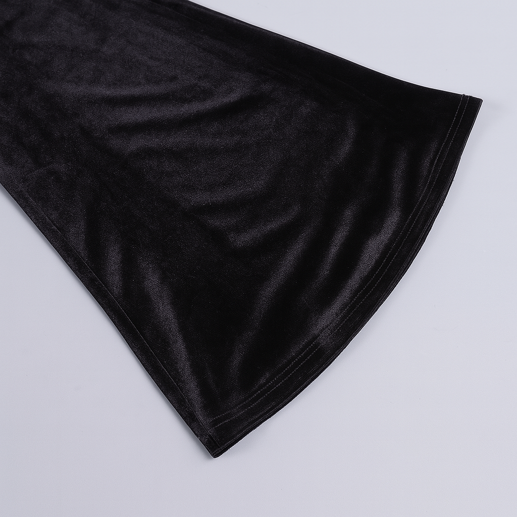 High Waisted Fishnet Flare Pants for Dark Romantic Fashion