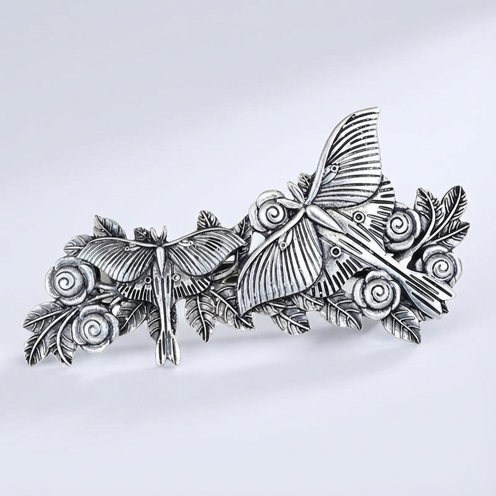 1pc Vintage Metal Hair Barrettes, Decorative Gothic Hair Clips Barrettes, Hair Pins Hair Accessories For Women Female