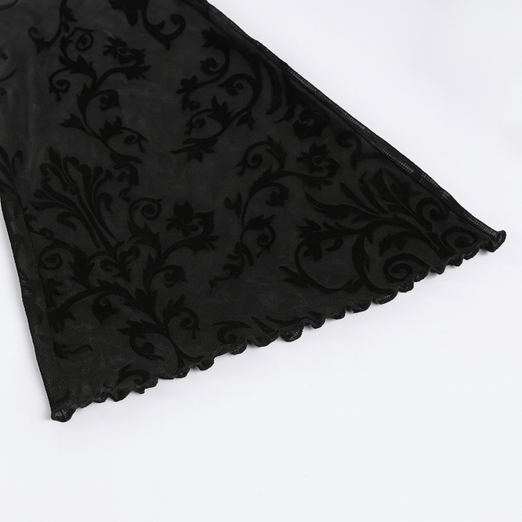 Bohemian Lace Flare Pants for Alternative Fashion