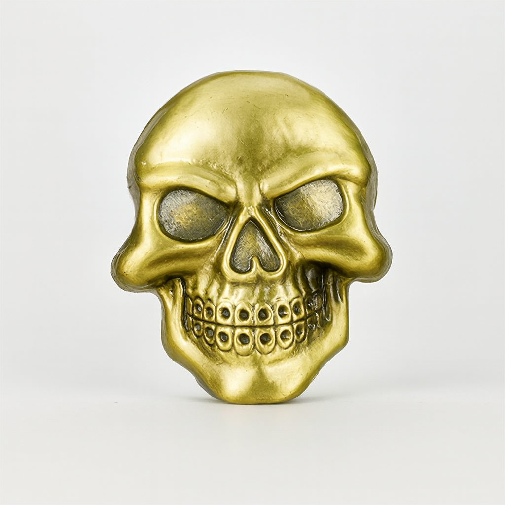 1pc Smiling Drip Oil Domineering Skull Head Buckle, Trendy Western Simple Men's Novelty Belt Buckle, Western European and American Style Can Be Matched with Any Style Belt, Gift