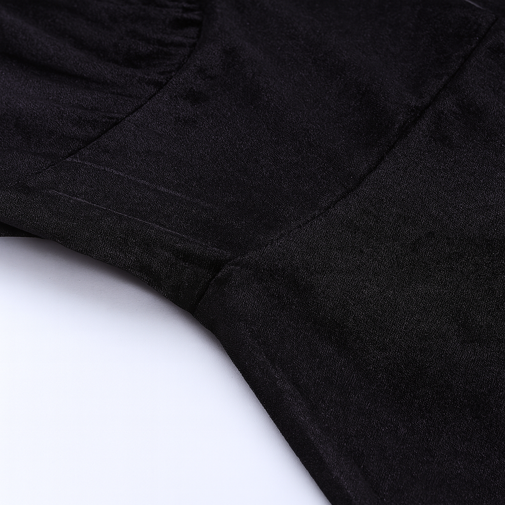 Gothic Ruffled Lace Mini Dress in Black Red and Burgundy