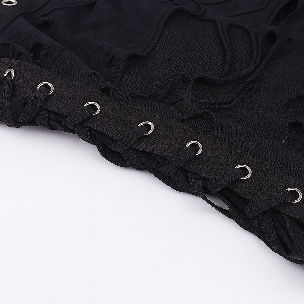 Gothic Sheer Distressed Tank Top for Modern Goth Fashion