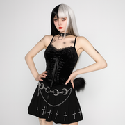 Vintage Dark Lace Gothic Top for Summer Wear