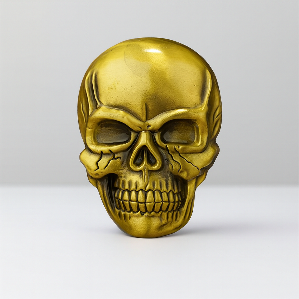 1pc Smiling Drip Oil Domineering Skull Head Buckle, Trendy Western Simple Men's Novelty Belt Buckle, Western European and American Style Can Be Matched with Any Style Belt, Gift