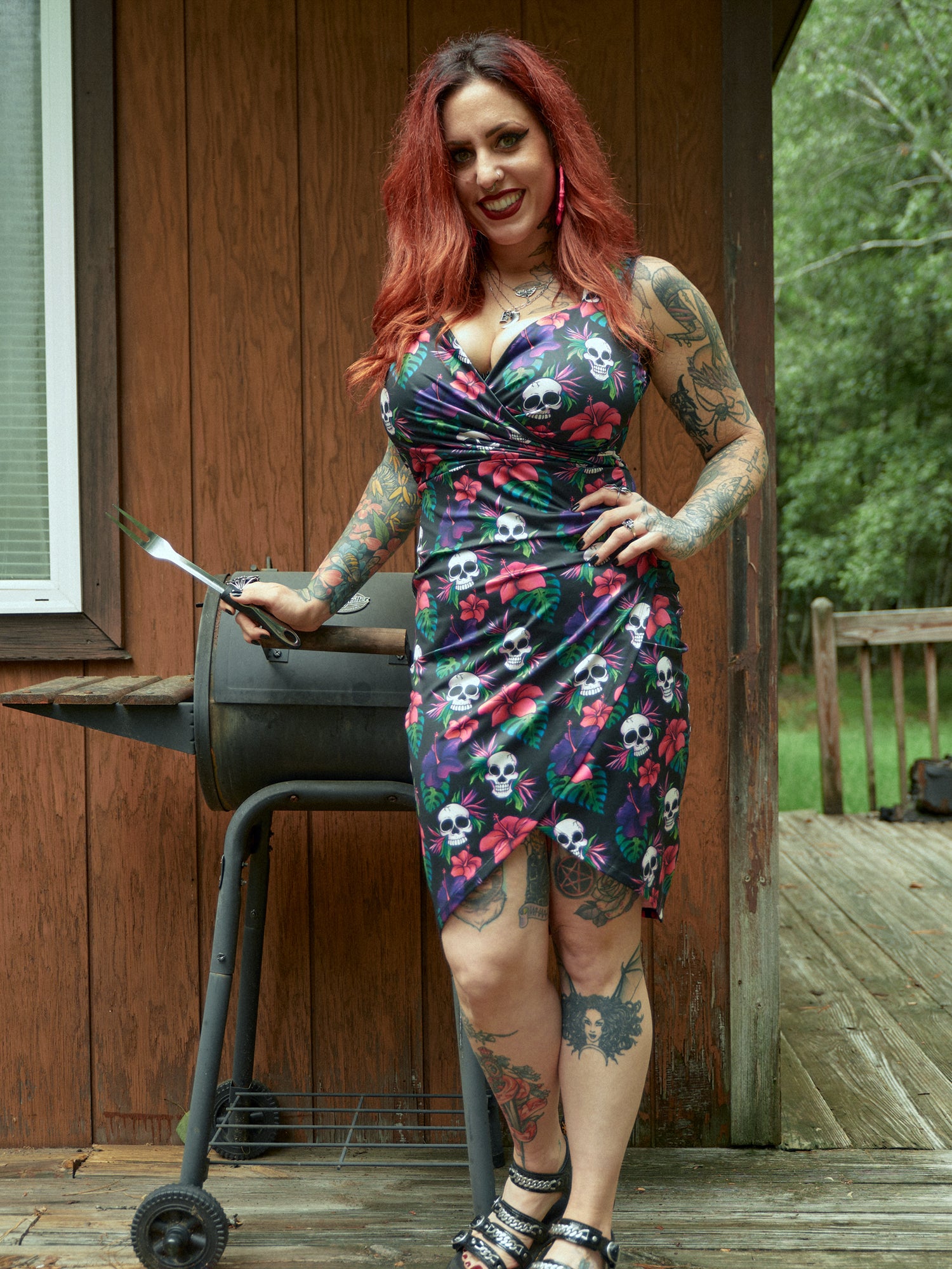 Rockabilly tiki sale dress