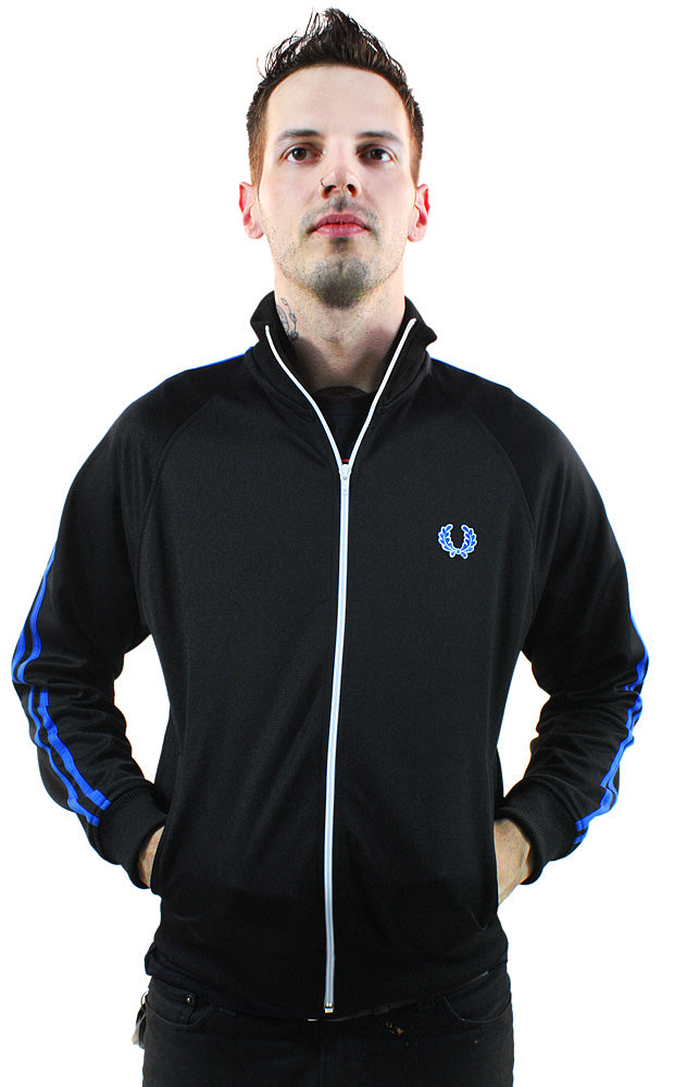 FRED PERRY TRACK JACKET BLACK/BLUE