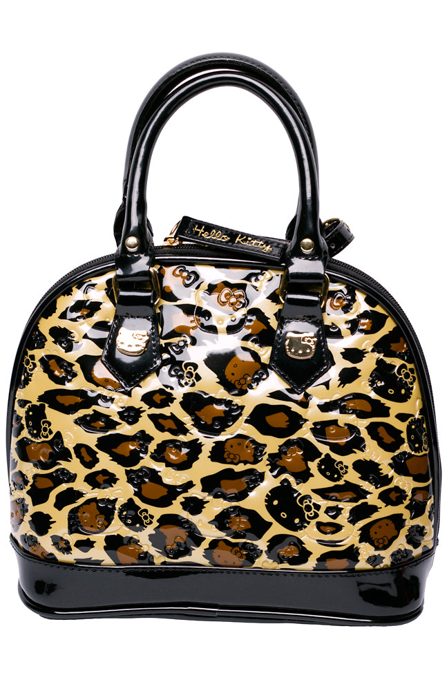 Hello Kitty - Sanrio has teamed up with our good pals at Loungefly to  design an exclusive version of their timeless Hello Kitty embossed handbag!  This bold leopard print bag with red