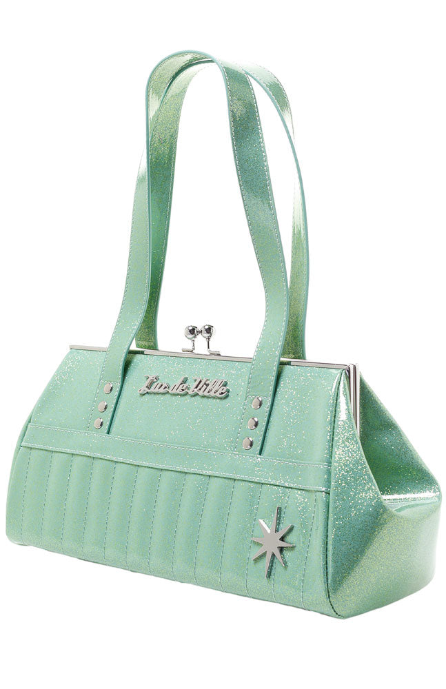Lux de Ville, Bags, Lux De Ville Green Sparkle Getaway Bag