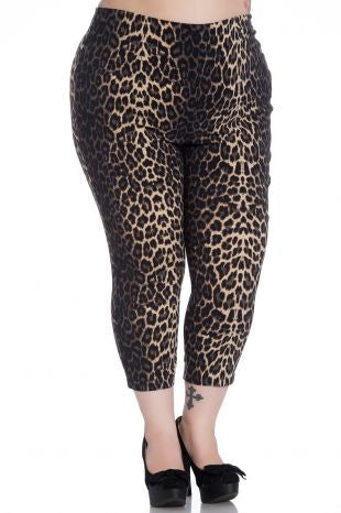 Mao Cat Printed Capri Pants